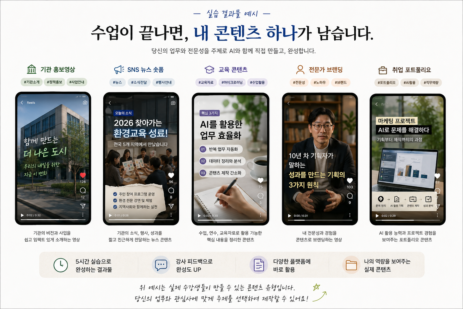 기관 홍보영상 콘텐츠 화면 예시